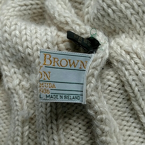 Gaeltarra Ireland Aplaca Wool Cream Ribbed Sweater - Picture 8 of 8